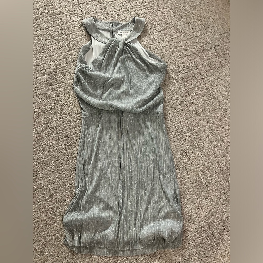 White House Black Market Silver Dress